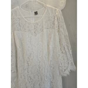 White Lace Sweetheart neck Dress Size 3XL Plus Special Occasion Sorority wedding